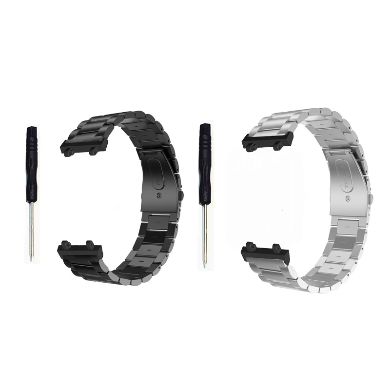 

N58E for huami TRex 2 Watch Band Adjustable Stainless Steel Replacement Strap
