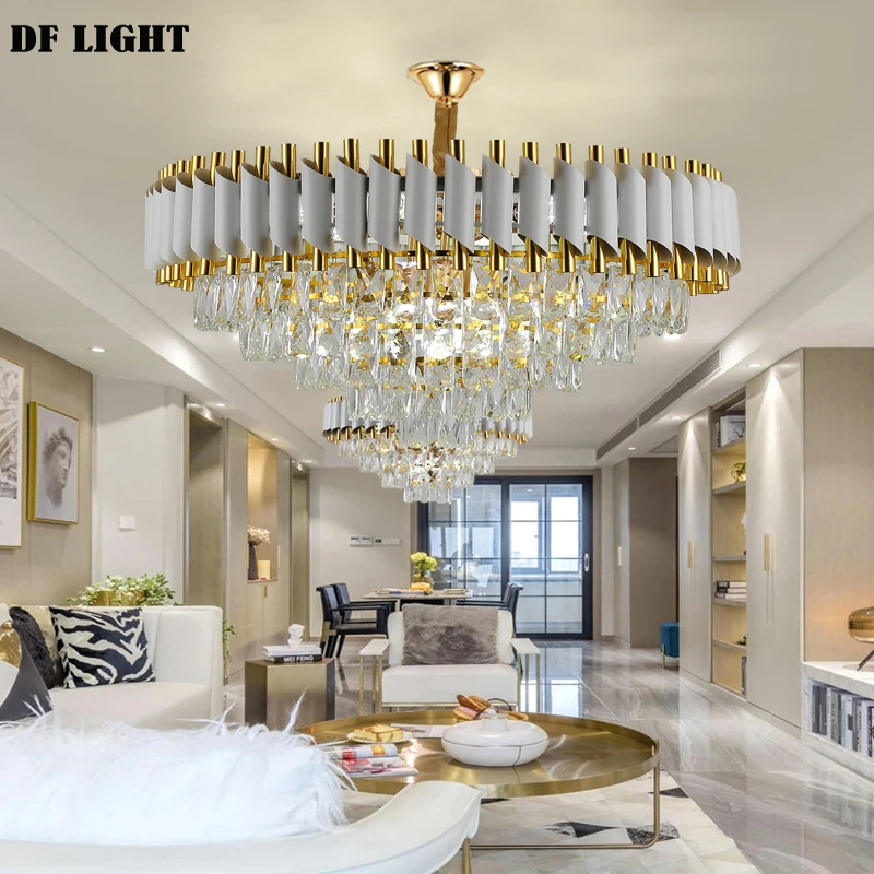 

Modern Luxury LED Crystal Chandelier Living Room Bedroom E14 Wall Lamp Dining Room Home Decor Ceiling Light Indoor Lighting