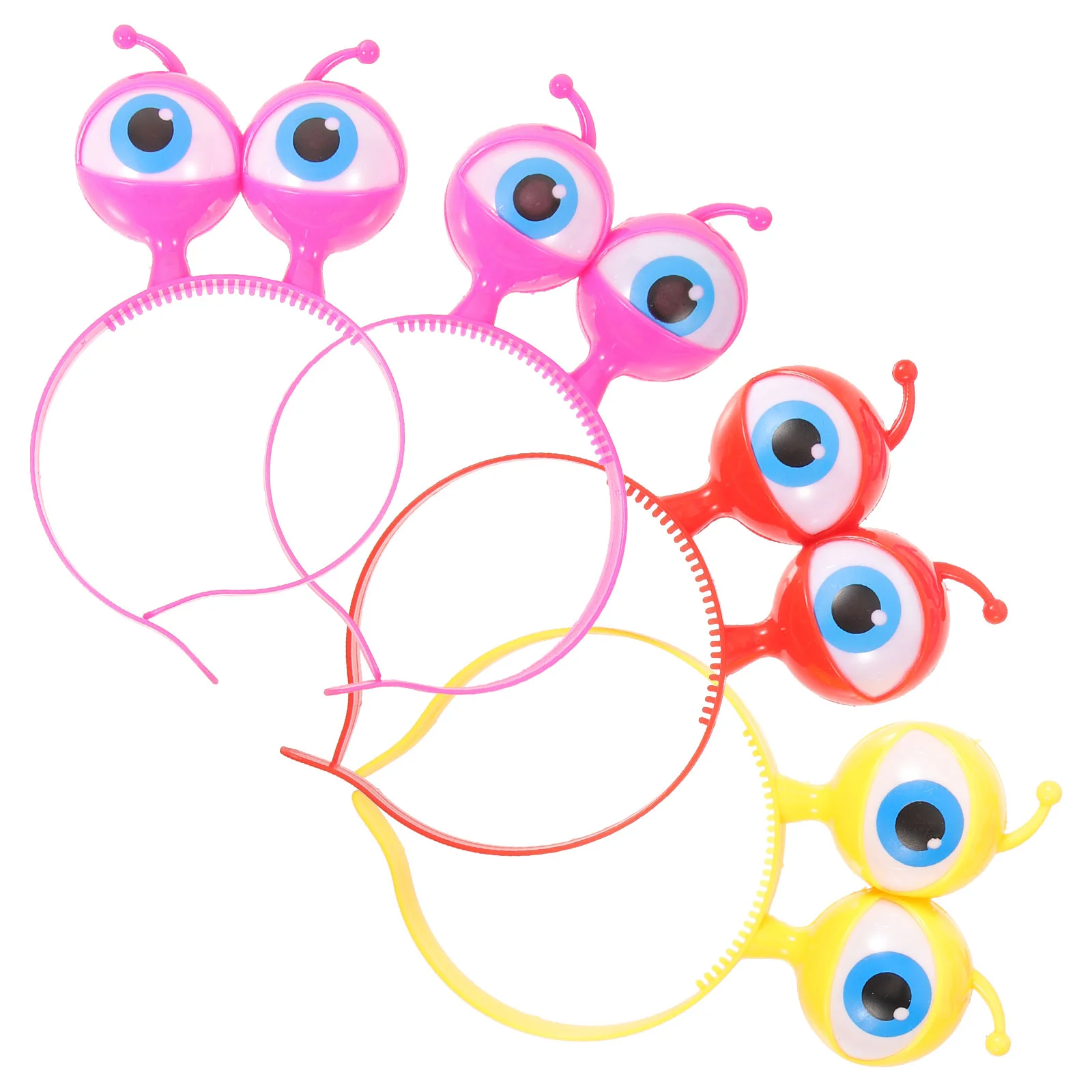 

16 pcs LED Flashing Headband Christmas Party Decorations Children Hair Clips with Big Eyes Glowing Alien Headbands for Concert