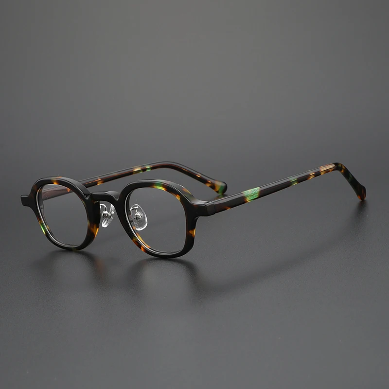 

Японские маленькие овальные ацетатные оправы для очков в виде черепахи для мужчин и женщин, оптические литературные классические очки ручной работы