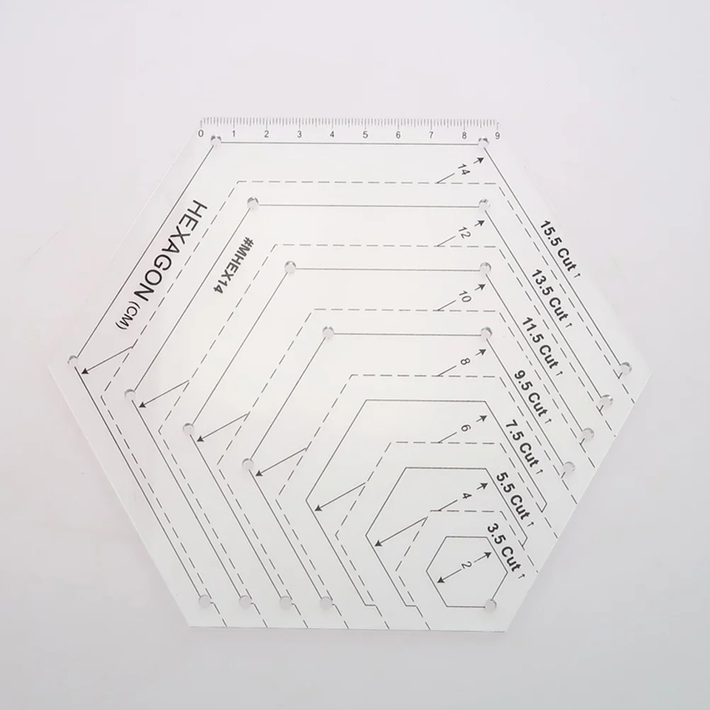 

Лоскутная линейка, шестигранная линейка для квилтинга, лоскутный акриловый шаблон, Швейные аксессуары