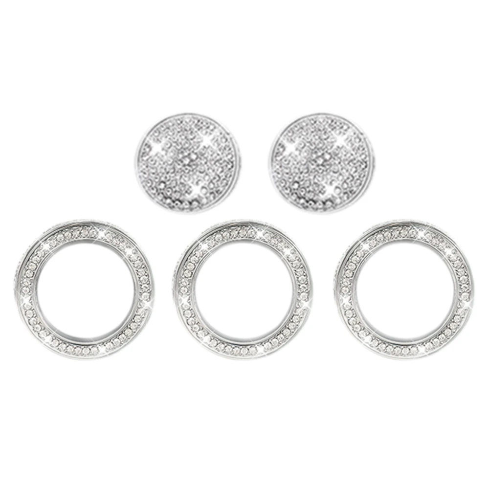 

5Pcs Air Conditioner Switch Knob Cover, Switch Knob Touch Screen Button Decoration Covers Ring - for Honda Judai Accord