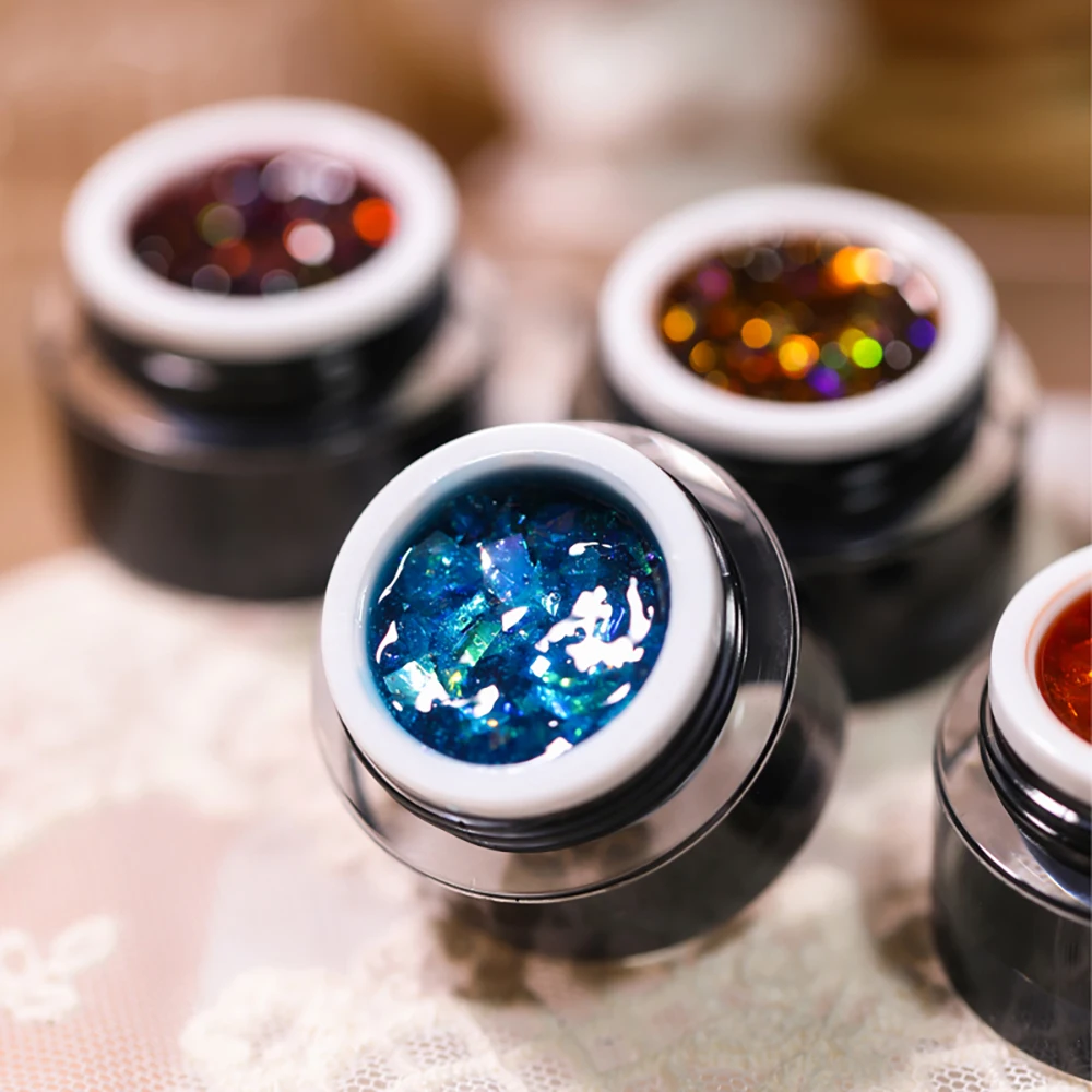 Vendeeni 12-цветный Прозрачный Стеклянный Гель-лак С Блестками Для Ногтей