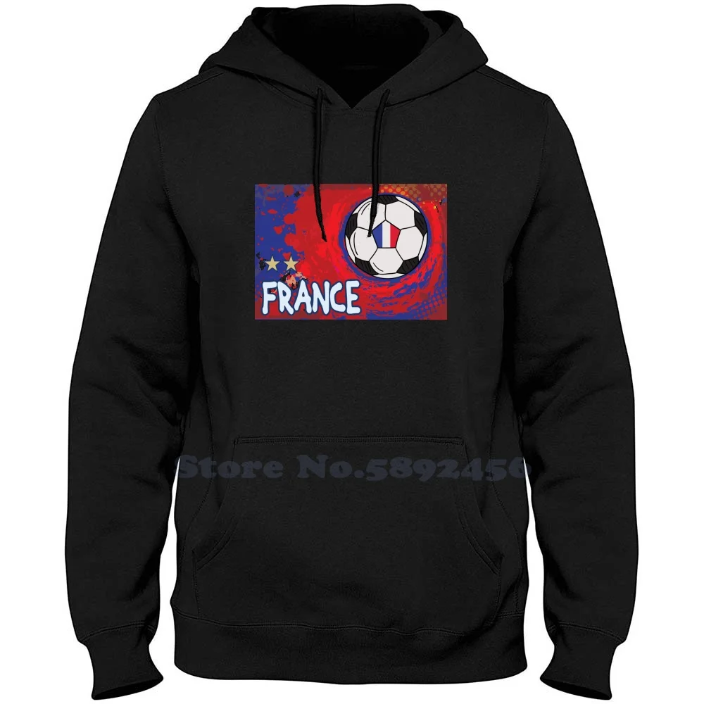 

France Soccer Football Fan Shirt Flag Long Sleeve Sweatshirt Casual Hoodie