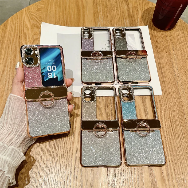 Роскошный Жесткий чехол из поликарбоната с металлическим покрытием для OPPO Find N2