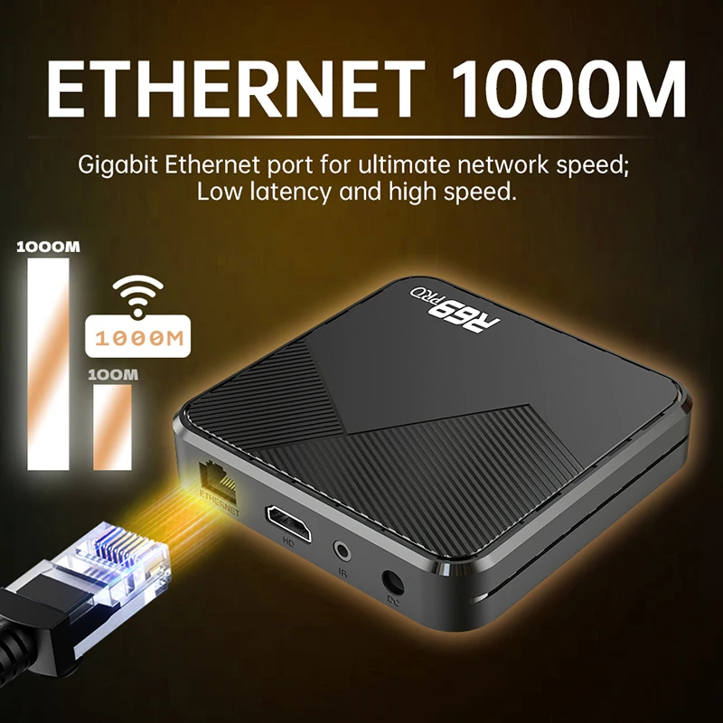 Фото R69 PRO Ultra HD 8K ТВ-приставка Android 14 Allwinner H728 WiFi 6 1000M LAN Bluetooth 5.0 Медиаплеер для домашнего кинотеатра Smart TV Box №3