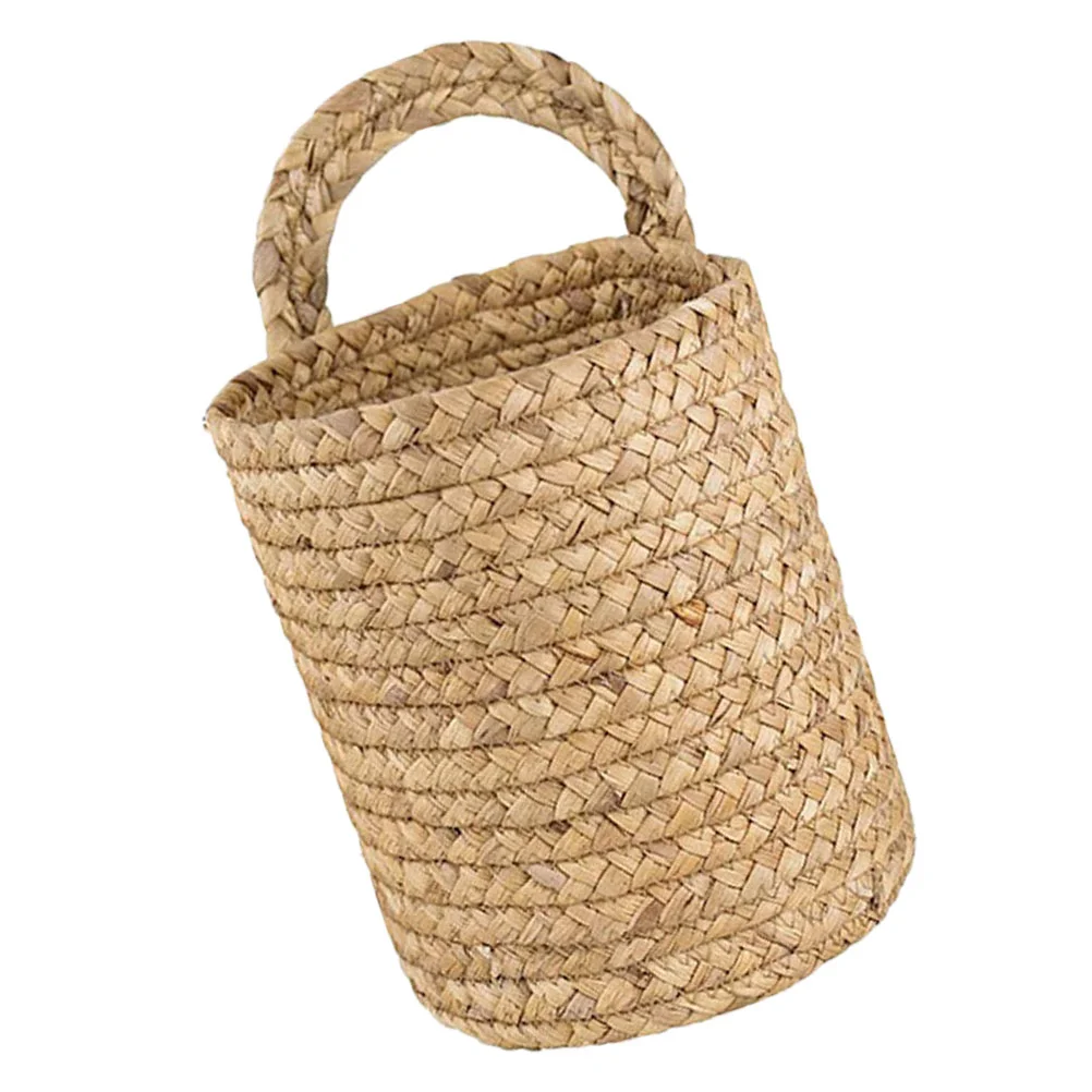 

Basket Hanging Rattan Wovenflower Storage Pot Wall Hand Seagrass Planter Wicker Bakset Organizer Garden Laundry Cube Hanger