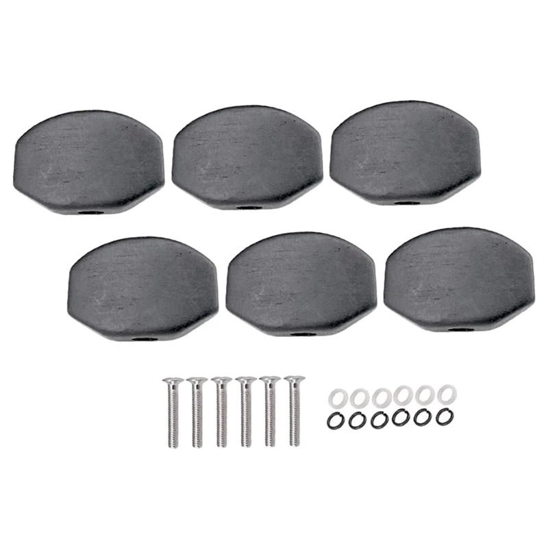 

6Pcs Classical Guitar Tuning Peg Tuners Machine Heads Buttons Knobs Handle Tip Cap Musical Instrument Parts