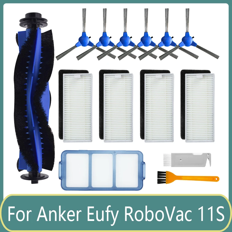 

For Anker Eufy RoboVac 11S 12 15T 15C 25C Vacuum Cleaner Accessories Hepa Filter Main Side Brush Replacement with Brush Clean
