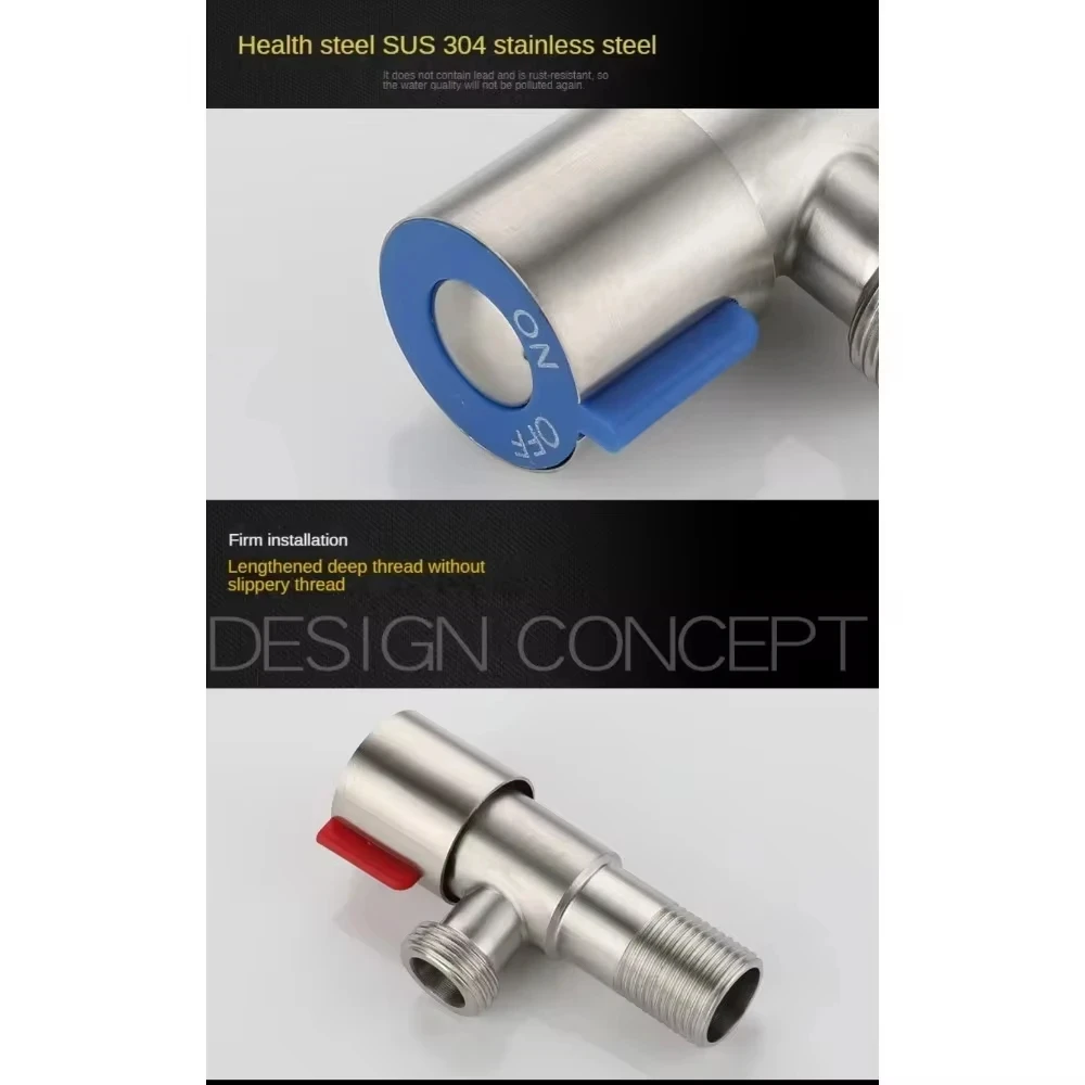 

Угловой клапан для воды латунный черный G1/2