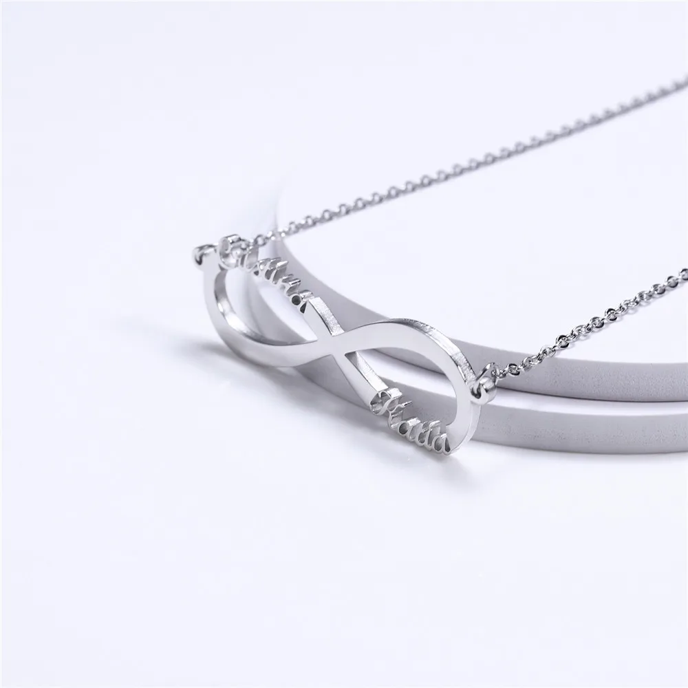 Золотое ожерелье с бесконечной петлей и ожерелья подвески из розового золота