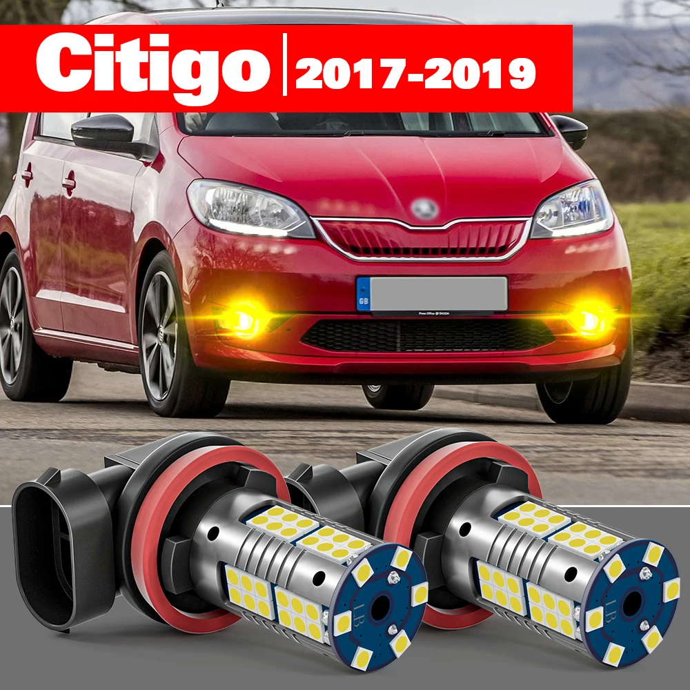 

For Skoda Citigo Citigo-e Accessories 2pcs LED Fog Light 2017 2018 2019