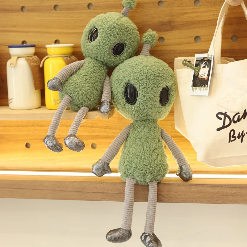 

Green cute cute exploration magic funny alien plush doll interstellar space comfort accompany baby to send boys birthday gift