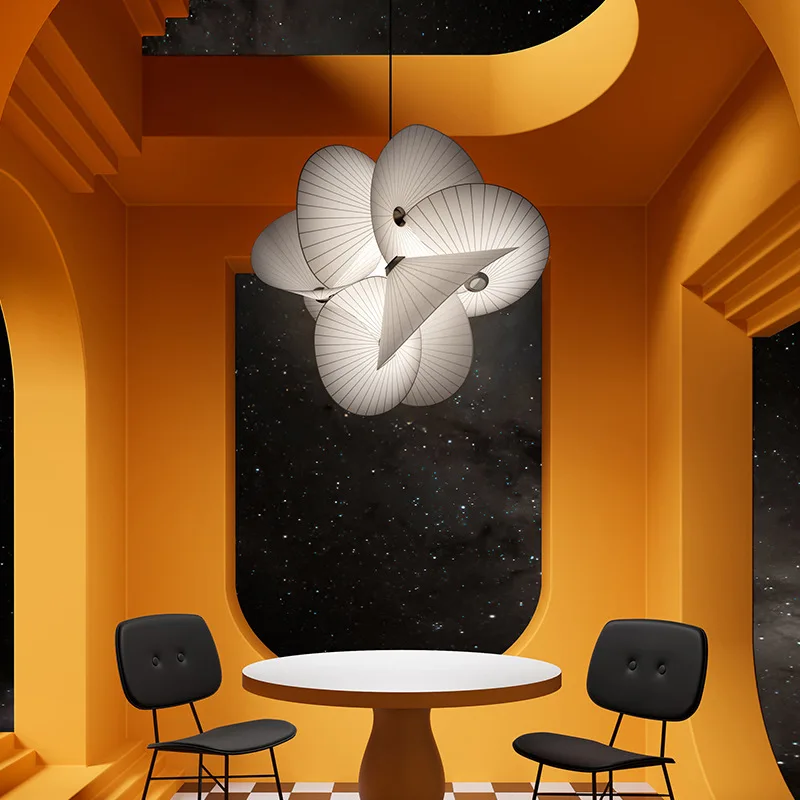 

Скандинавская дизайнерская Потолочная люстра, тканевый абажур для столовой, гостиной, стола, спальни, подвесные светильники для украшения дома