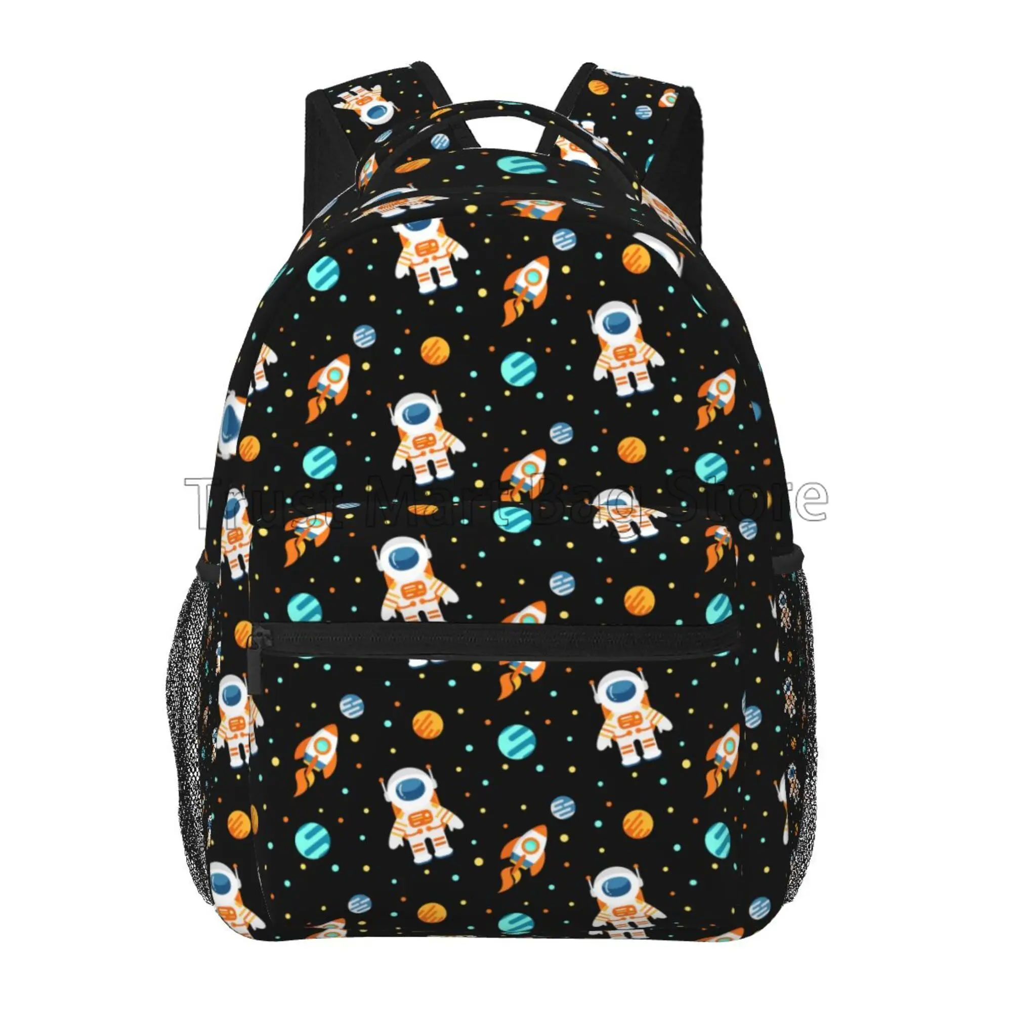 

Дорожный рюкзак с мультяшным космосом, астронавтом, принтом, черные планеты, Вселенная, школьная сумка, прочный легкий рюкзак для походов и кемпинга
