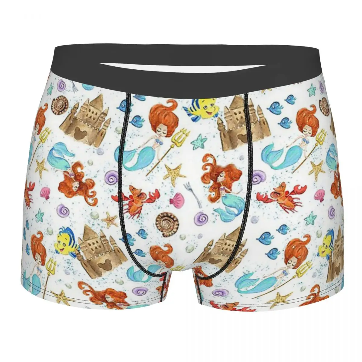 

Animal Cute Forest Ocean Mermaid Digital Paper Underpants Homme Panties Man Underwear Ventilate Shorts Boxer Briefs