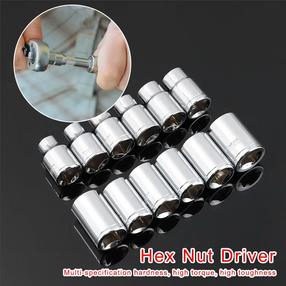 

1/2 inch Drive 8-32mm Hex Wrench Head 6 Points 12 Point Teeth 45 Steel Ratchet Spanner Sleeve Nut Removal Socket Car Repair Tool