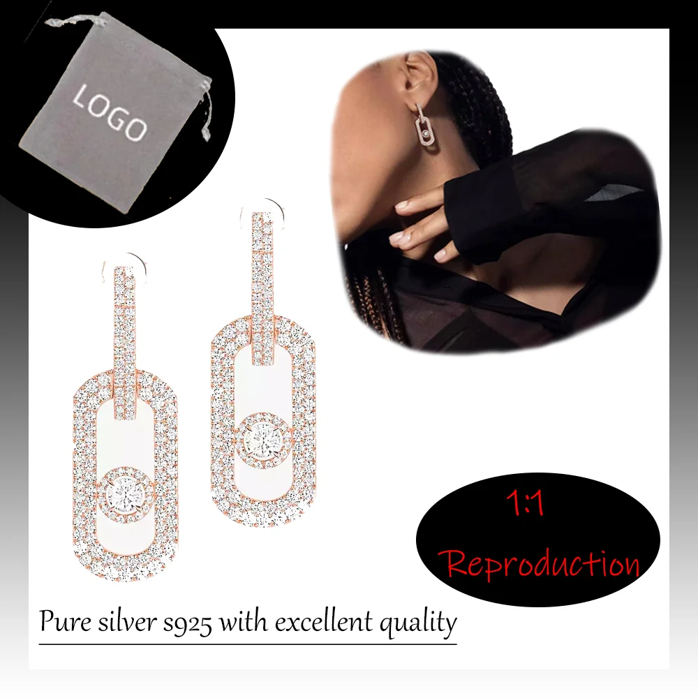 Уникальные Роскошные серьги из чистого серебра 925 пробы элегантные