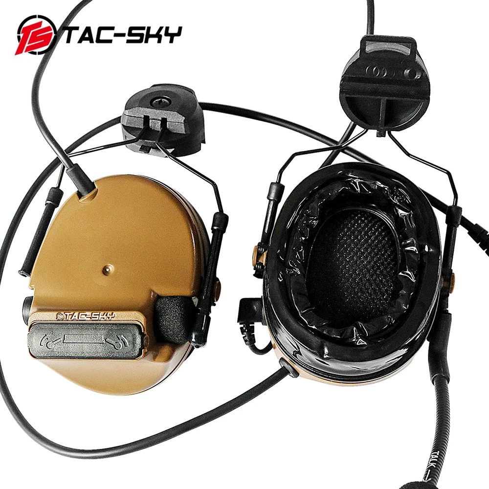 Фото Тактическая гарнитура TAC-SKY Outdoor Hunting TACSKY III с силиконовыми амбушюрами для охоты и защиты слуха от шума. №3