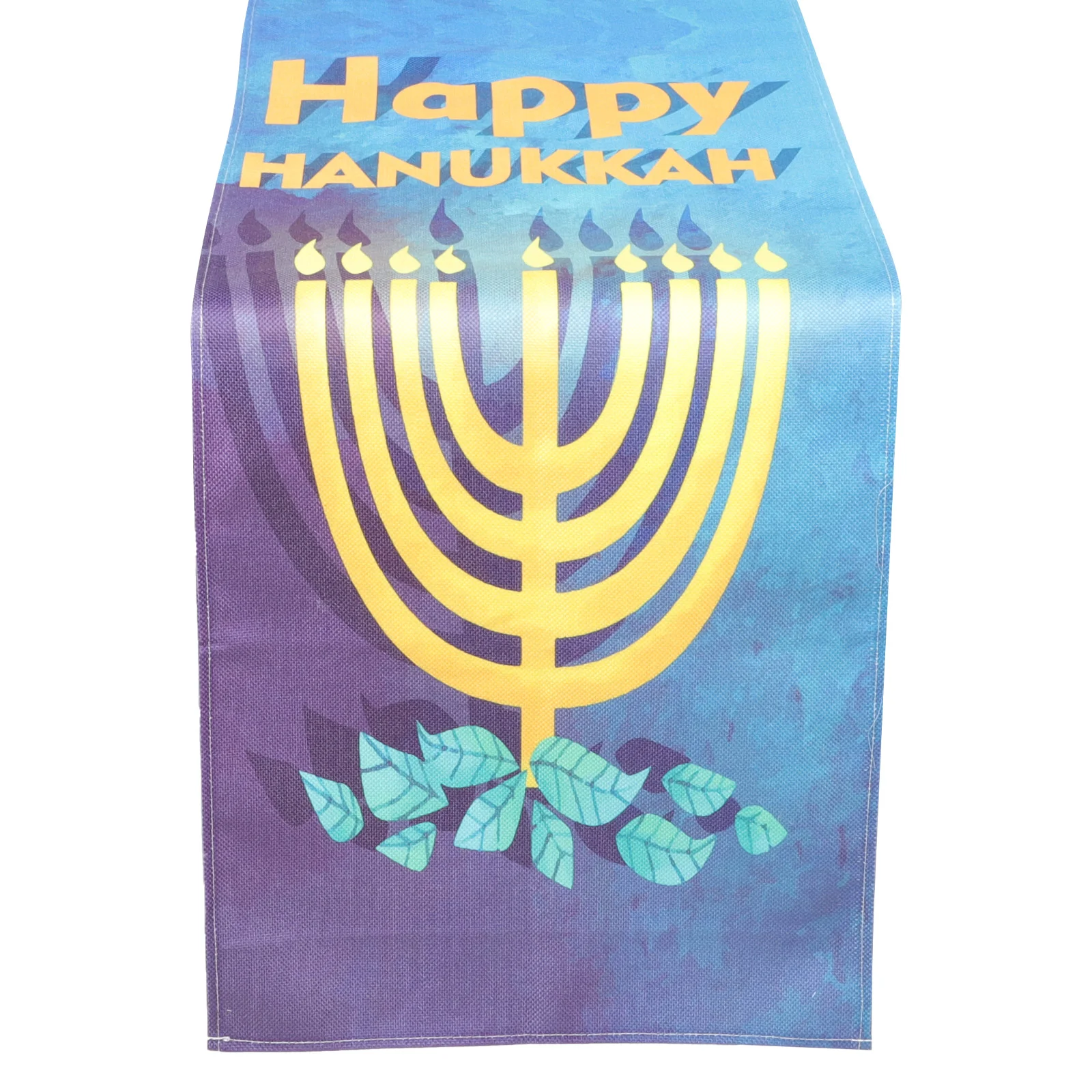 

Table Hanukkah Runner Chanukah Jewish Decoration Tablecloth Coverholiday Dining Festival Supplies Party David Menorah Star