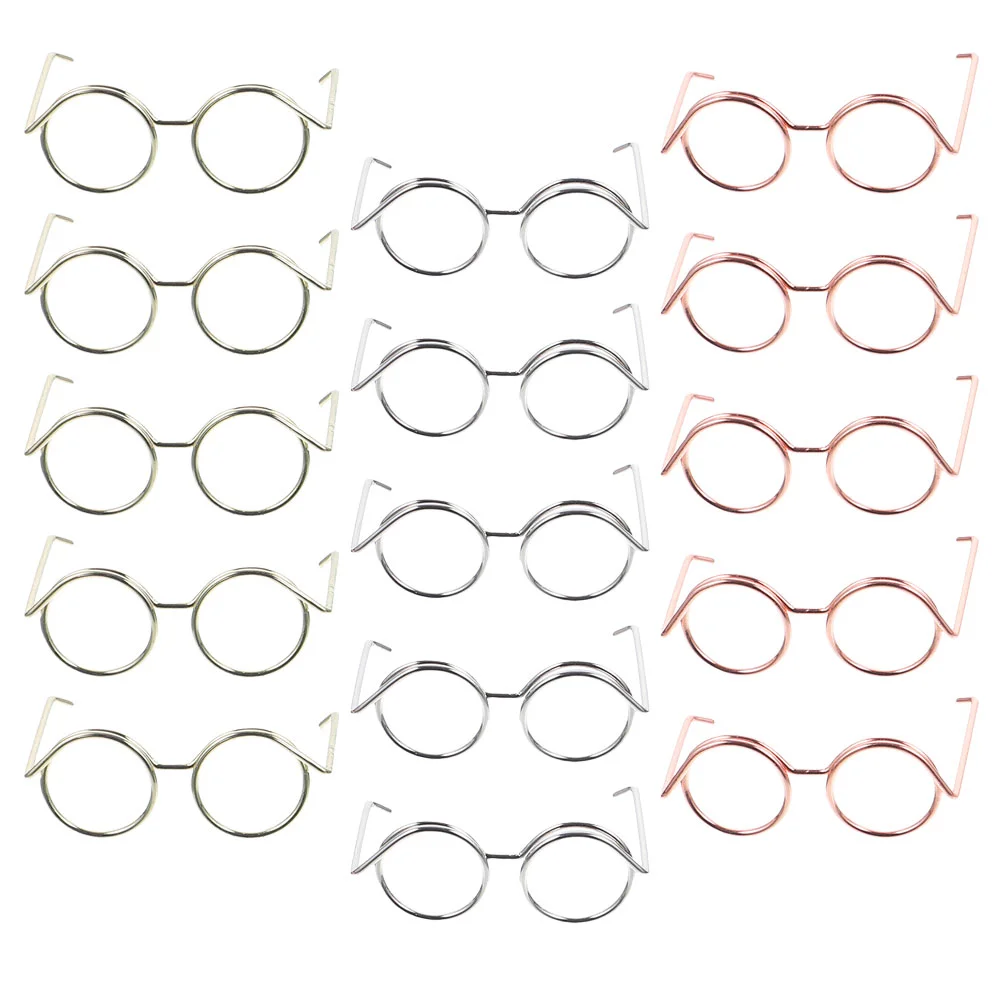 

15 Pcs Dog Sunglasses Mini Baby Dolls Miniature Glass Frame Baby Dolls Sunglasses Glasses Photo Props Tiny Glasses Mini Toy