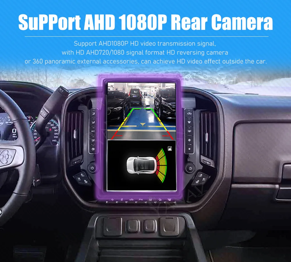 Android 11 Автомобильное радио для Chevrolet Silverado GMC Sierra 2013-2019 Tesla Screen Мультимедийный плеер GPS-навигация Беспроводной Carplay.