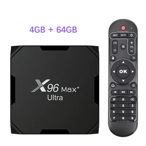 ТВ-приставка X96max, Android 11, Amlogic S905X4 X96 Max Plus Ultra, 4 ГБ, 64 Гб, поддержка AV1, 8K, Двойной Wi-Fi, Youtube, медиаплеер, 32 ГБ, ТВ-приставка