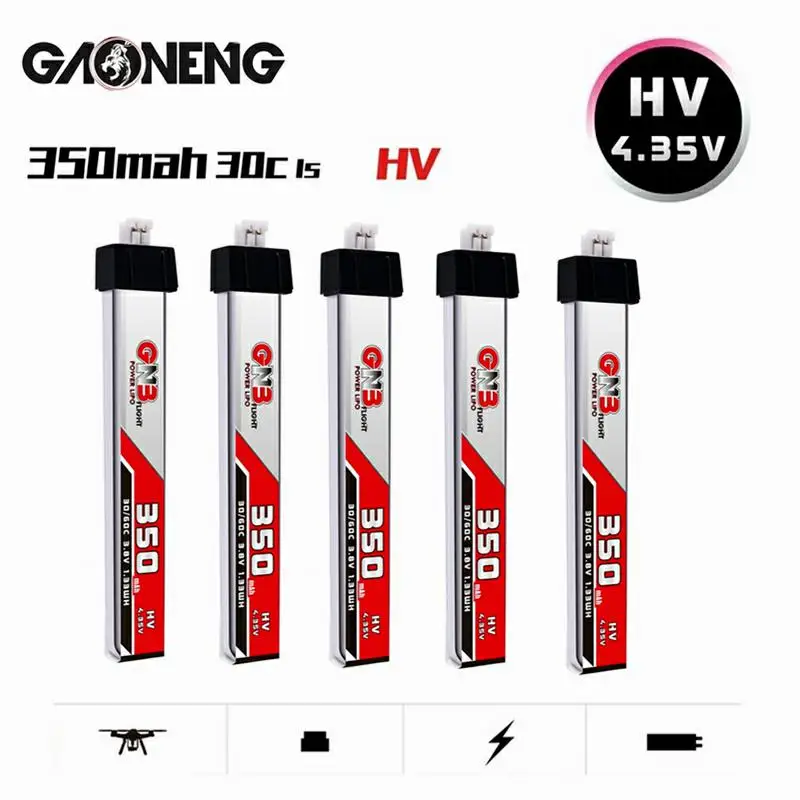 

5 шт. GAONENG 350 мАч 3,8 в 30C/60C LiHV Lipo батарея PH2.0 разъем для Eachine UK65 US65 blade inductrix FPV BetaFPV 65S UR65 Дрон