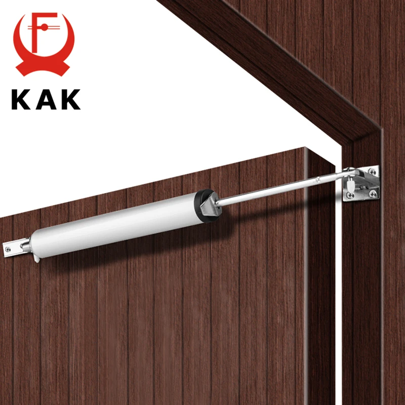 

KAK Pneumatic Automatic Door Closer 35KG Positioning Adjustable Speed Door Closing Equipment Mute Soft Closing Door Hardware