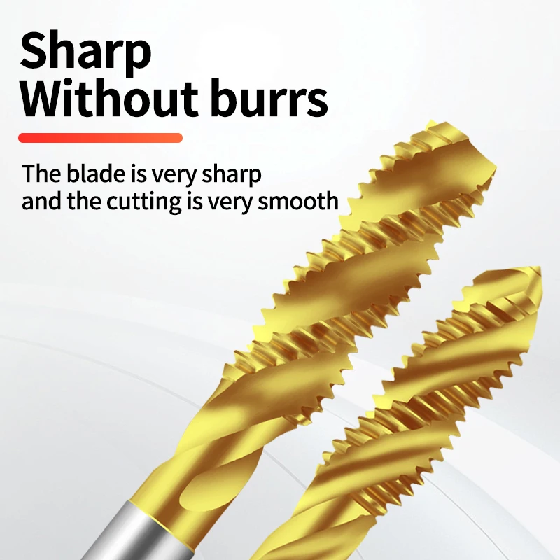 ЛЕНТЫ BOSS HSSE-M35 Стандартный длинный хвостовик JIS 100 мм спиральный рифленый метчик UNC