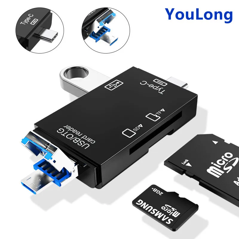 

Устройство для чтения карт памяти USB 3,0, Type-c, Android, OTG2.0, SD/TF/U диск