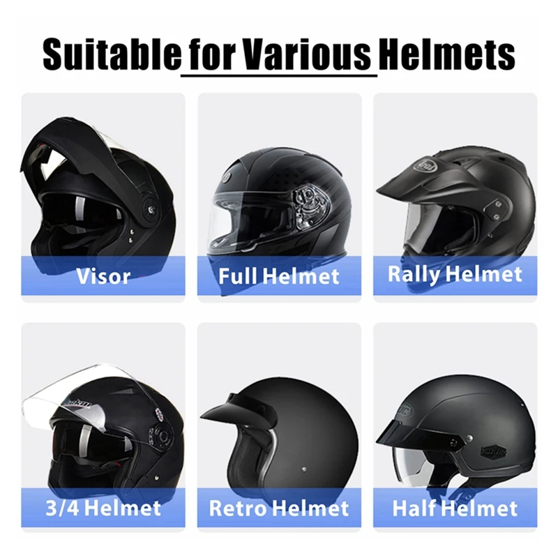 Bluetooth 5.2 Motorcycle Helmet Headset Wireless Earphone Handsfree Call Kit Stereo For MP3 Music Player Replacement Parts