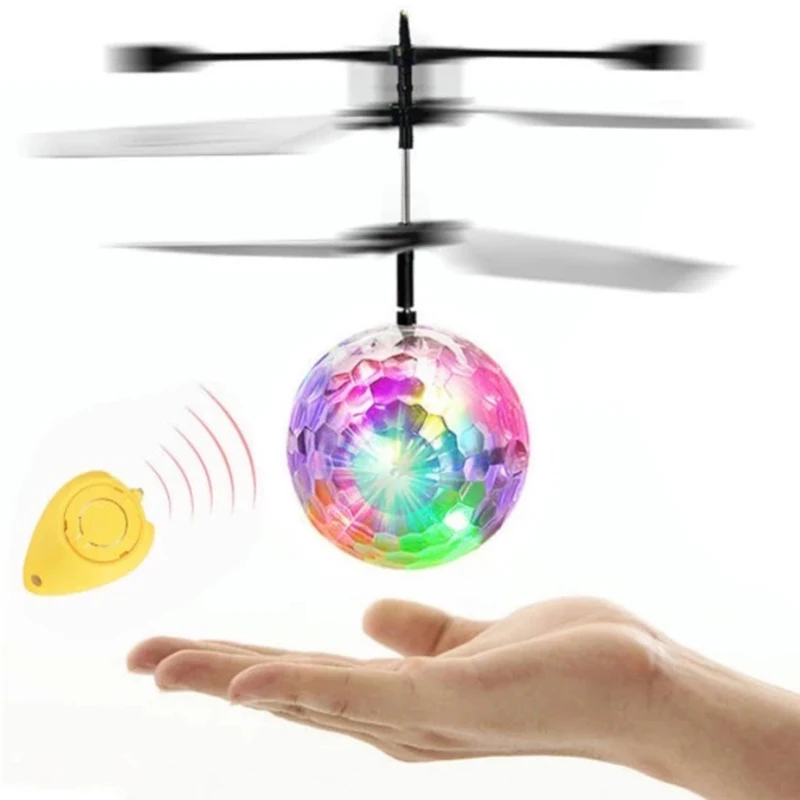 

Rechargeable Luminous Flying Ball Crystal Induction Aircraft Suspension Gesture Remote Control Aircraft Cool Children's Toys