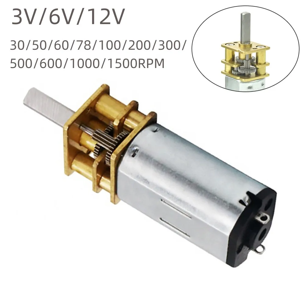 

DC 3V/6V/12V N20 Mini Micro Metal Gear Motor with Gearwheel DC Motors 30/50/60/78/100/200/300/500/600/1000/1500RPM