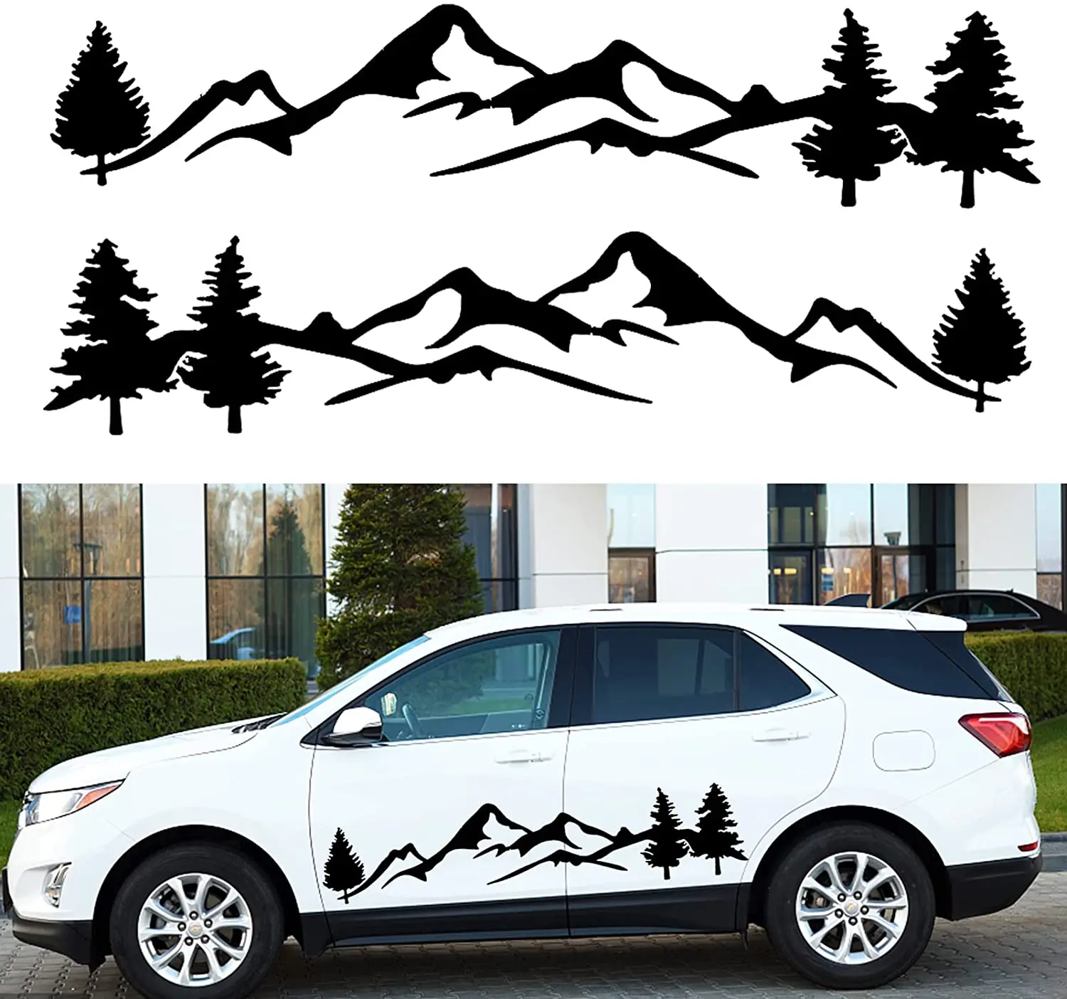 

Fochutech Large Car Stickers Mountains Car Decals for Men Side Car Decals and Graphics Tree Vinyl Stickers for Car Body Door