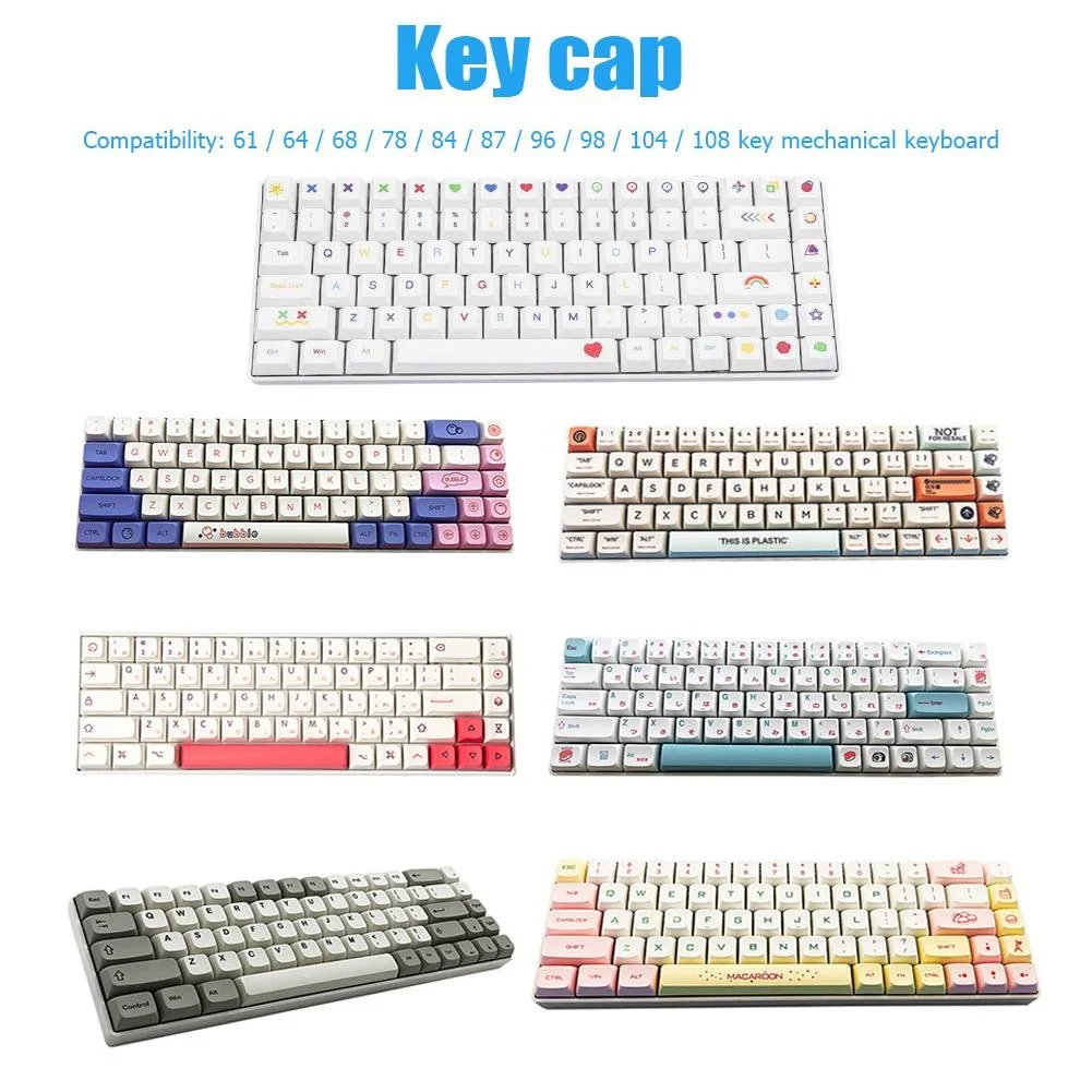 127 шт. колпачки для клавиатуры XDA с функцией сублимации |