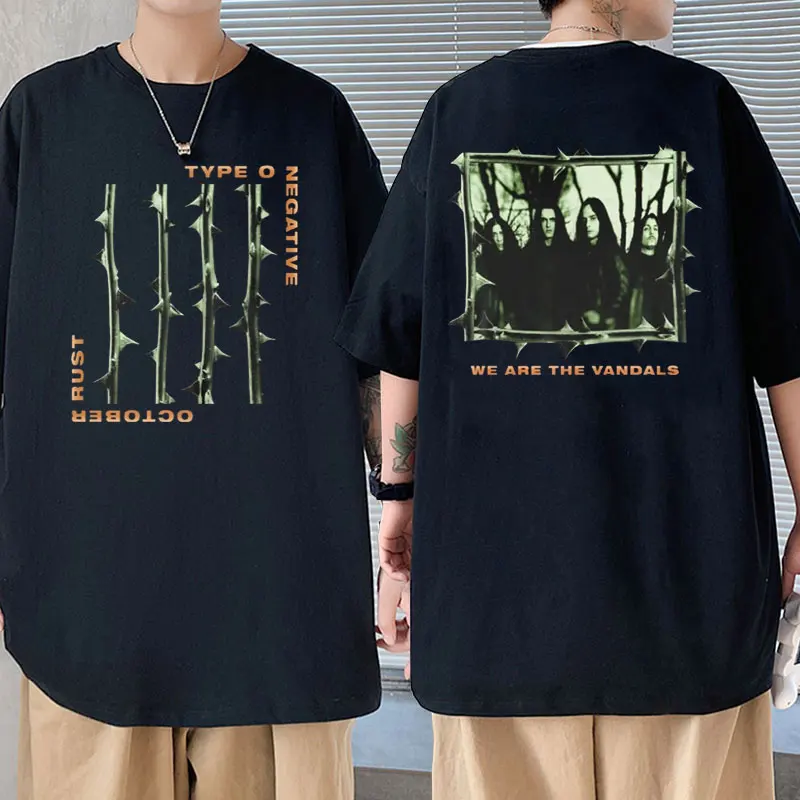 

Type O Negative October Rust T-shirts Gothic Metal Rock Band Tshirt Men Women Vintage Hip Hop Oversized T Shirts Men's Tops Tees