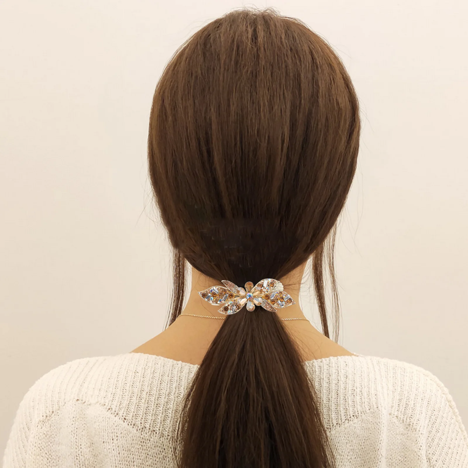 

Spring Hair Clip Flower Rhinestone Hair Clip Decorative Hair Clip Women Hair Clip