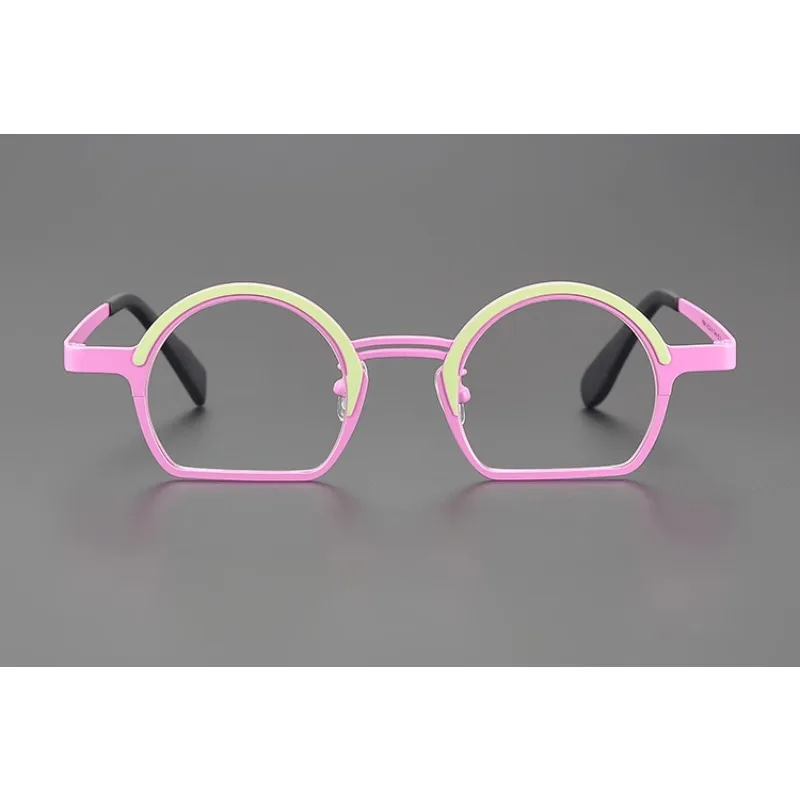 Сверхлегкие модные очки в оправе одного цвета женские полукруглые