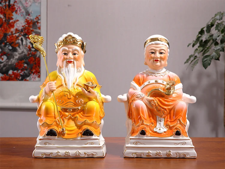 Юго-Восточная Азия TU DI GONG Бог богатства фигурка BUDDHA домашний алтарь магазин