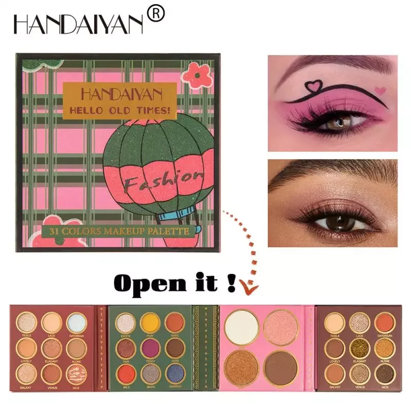 

NEW2023 31 Color Eyeshadow Palette Make Up Blush Highlighter Shadows Eye Shadow Cosmetic Glitter Waterproof Long Lasting Makeup