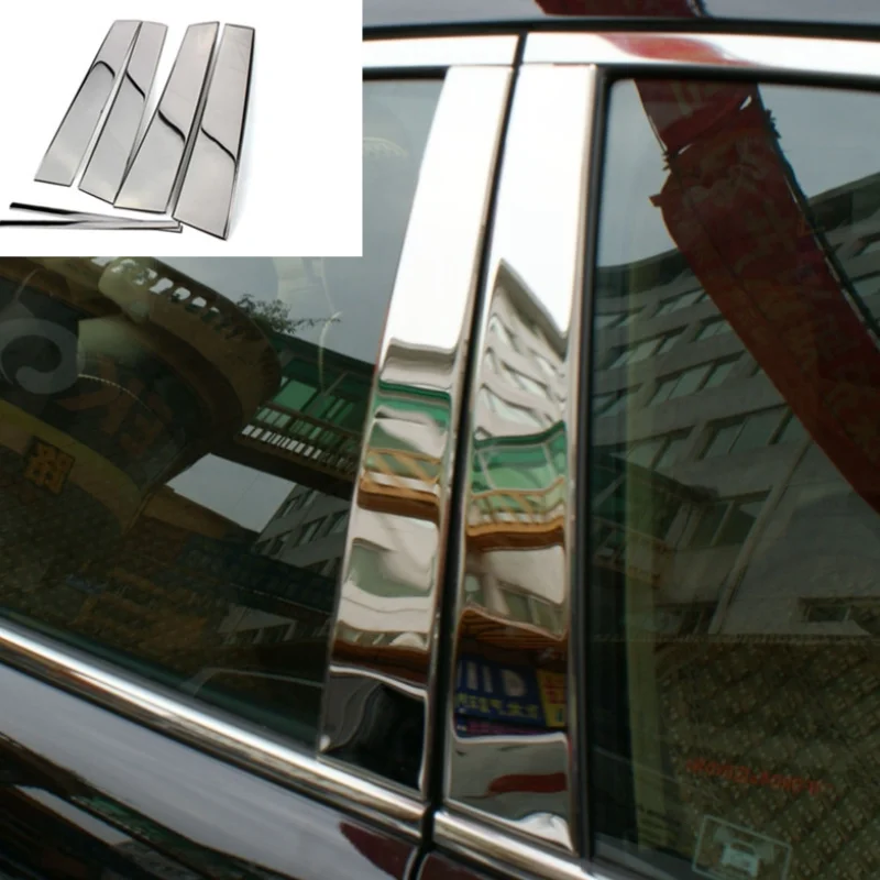 Car Styling 6Pcs/set Stainless Steel Center Pillar B+C Window Trim Mouldings Decoration For Kia Sportage R 2011 2012 2013 2014 | Автомобили
