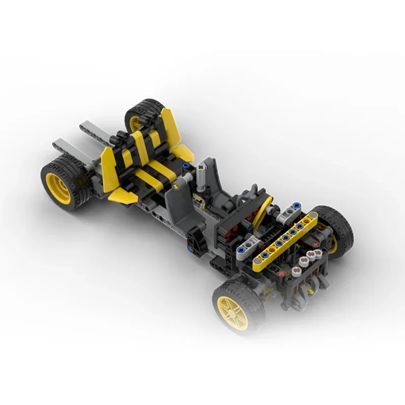 Фото 261 деталь MOC: Техническая модель шасси автомобиля Bugatti Bolide, конструктор, архитектурные блоки, подарки на фестиваль, игрушка, креативное образовательное средство №3