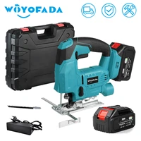 jig saw cordless quick blade change electric saw 65mm 6 gear led light guide woodworking power tool for makita 18v battery