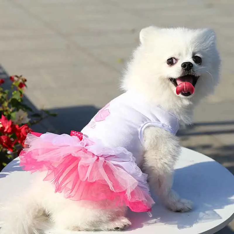 

New Cute Puppy's Cotton Princess Dress Besides Multiple Sizes and All Seasons Comfortable for Small Lovely Pets Dog Clothes