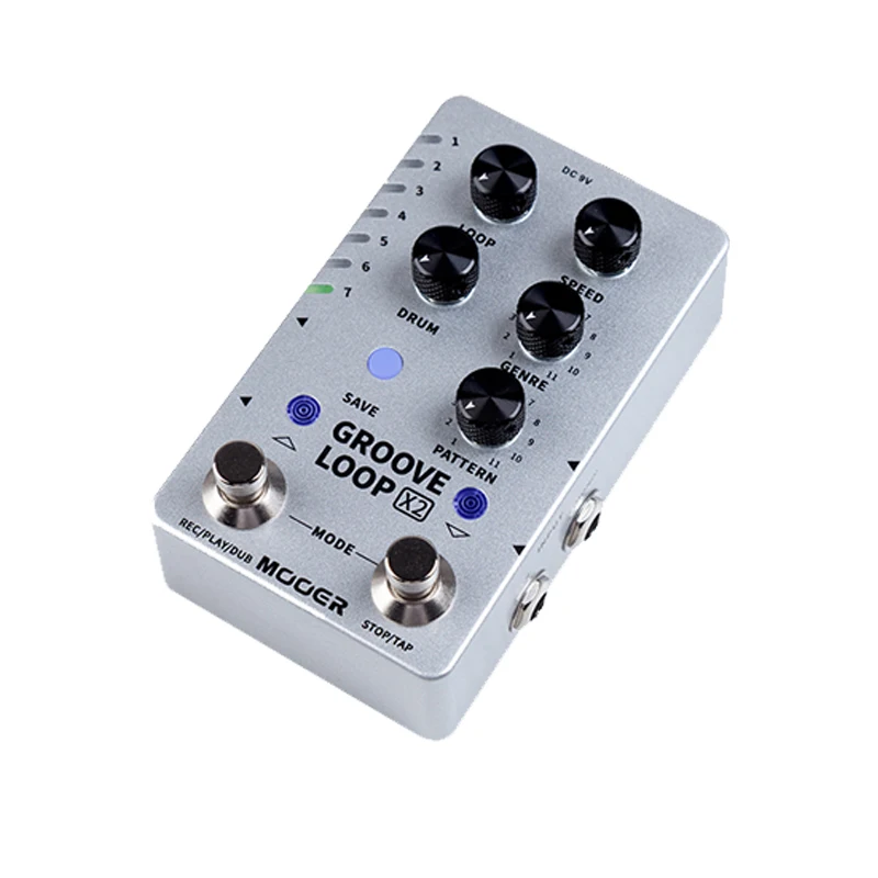 Mooer Groove Loop X2 Stereo Looper с 14 слотами барабанная педаль 121 различных барабанов