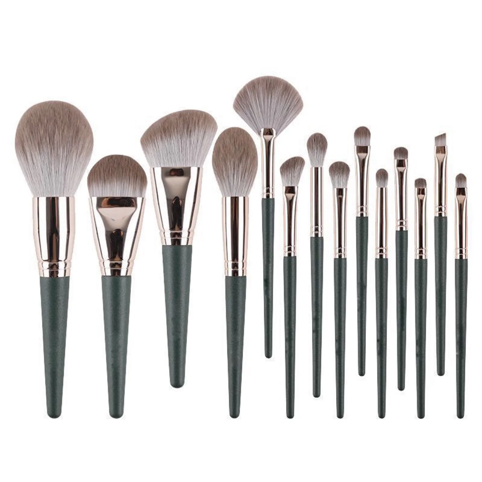 

14pcs Soft Bristle Makeup Brush Set Long Handle Skin-Friendly Makeup Brushes for Makeup Grooming Tools MH88