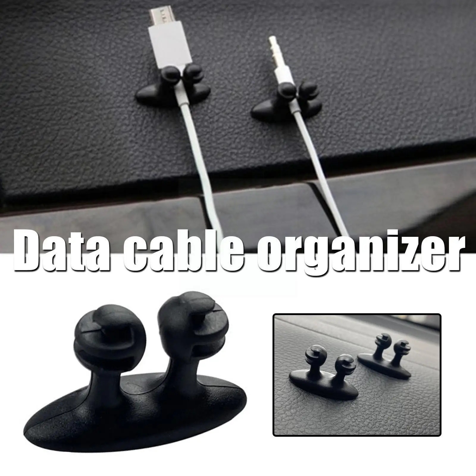 

20pcs Self-adhesive Cable Organizer Clips Cable Management Power Usb Cords Cable Charging Cables Desktop Lines Winder M6l6