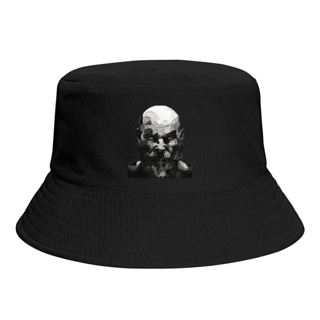 

Summer Kratos Low Poly Bucket Hat for Unisex God Of War Betrayal Chains of Olympus Kratos Outdoor Foldable Bob Fishing Hat