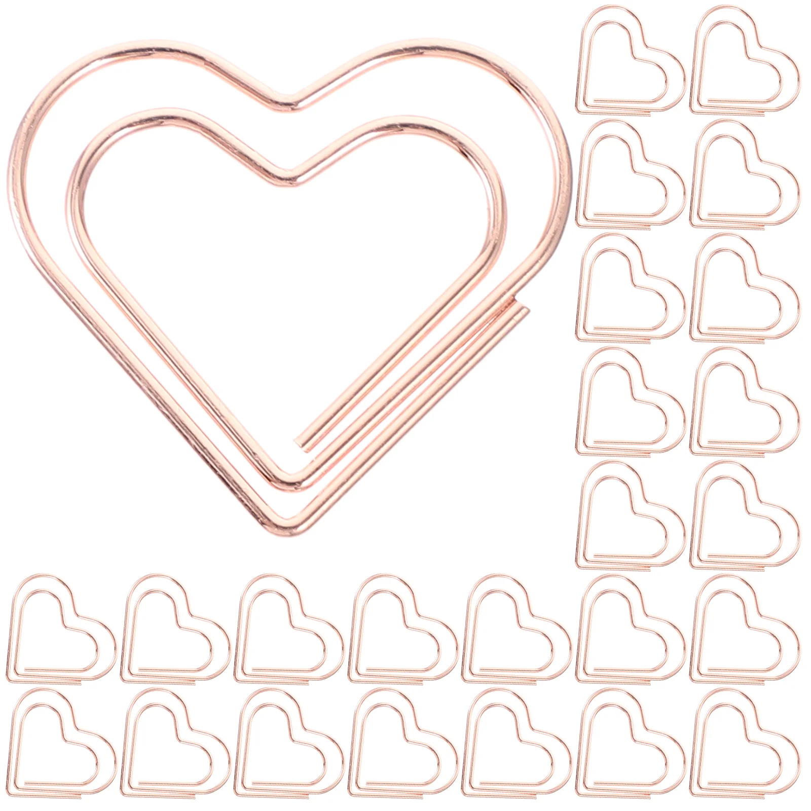

100 Pcs Metal Document Clips Office Paperclips Folder Decorative Creative Shaped Tiny Heart